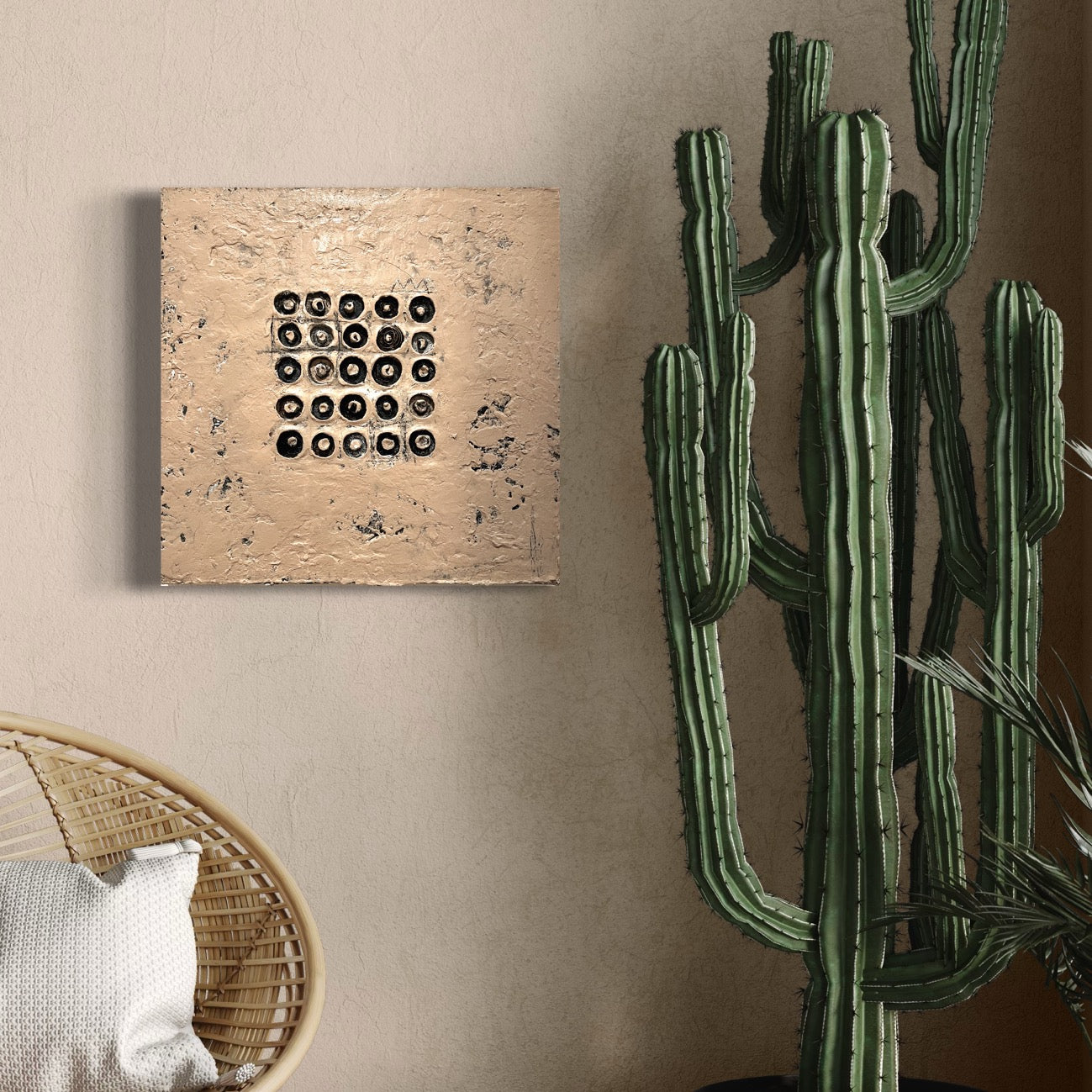 “Primitive Desert Pixels" (12 x 12in)