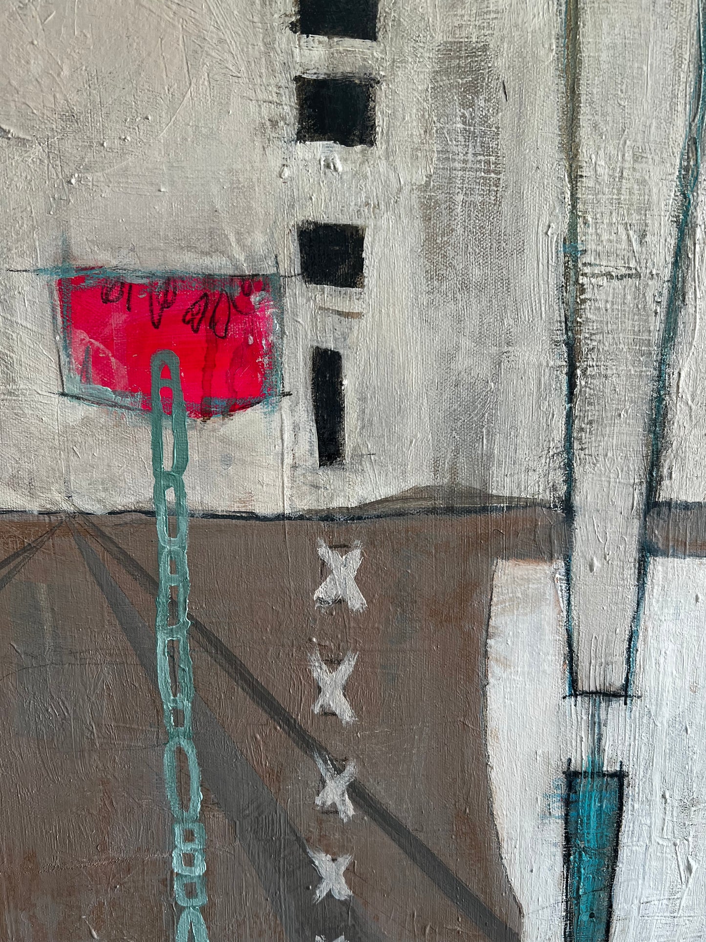 “A Bull Walking the Desert" (36 x 36 in)