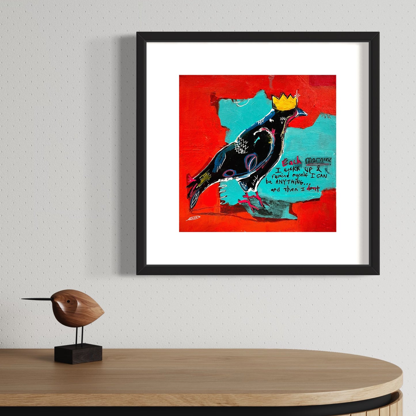 “Crow(n)” - (12 x 12 in)