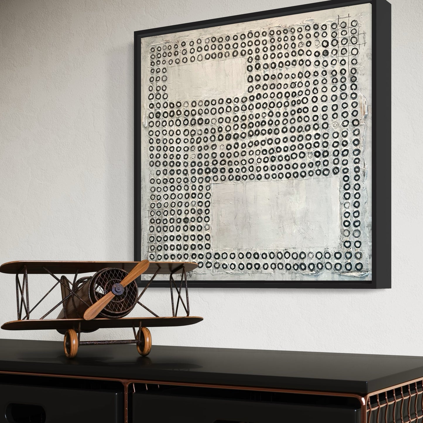 “Space and Netting and Time" (20 x 20 in)