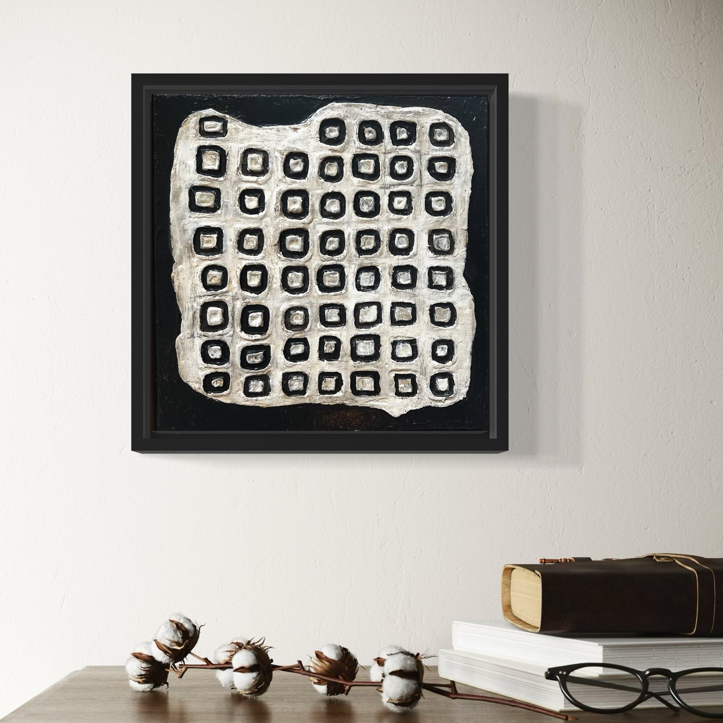 “Coordinates, framed” (8 x 8 in)