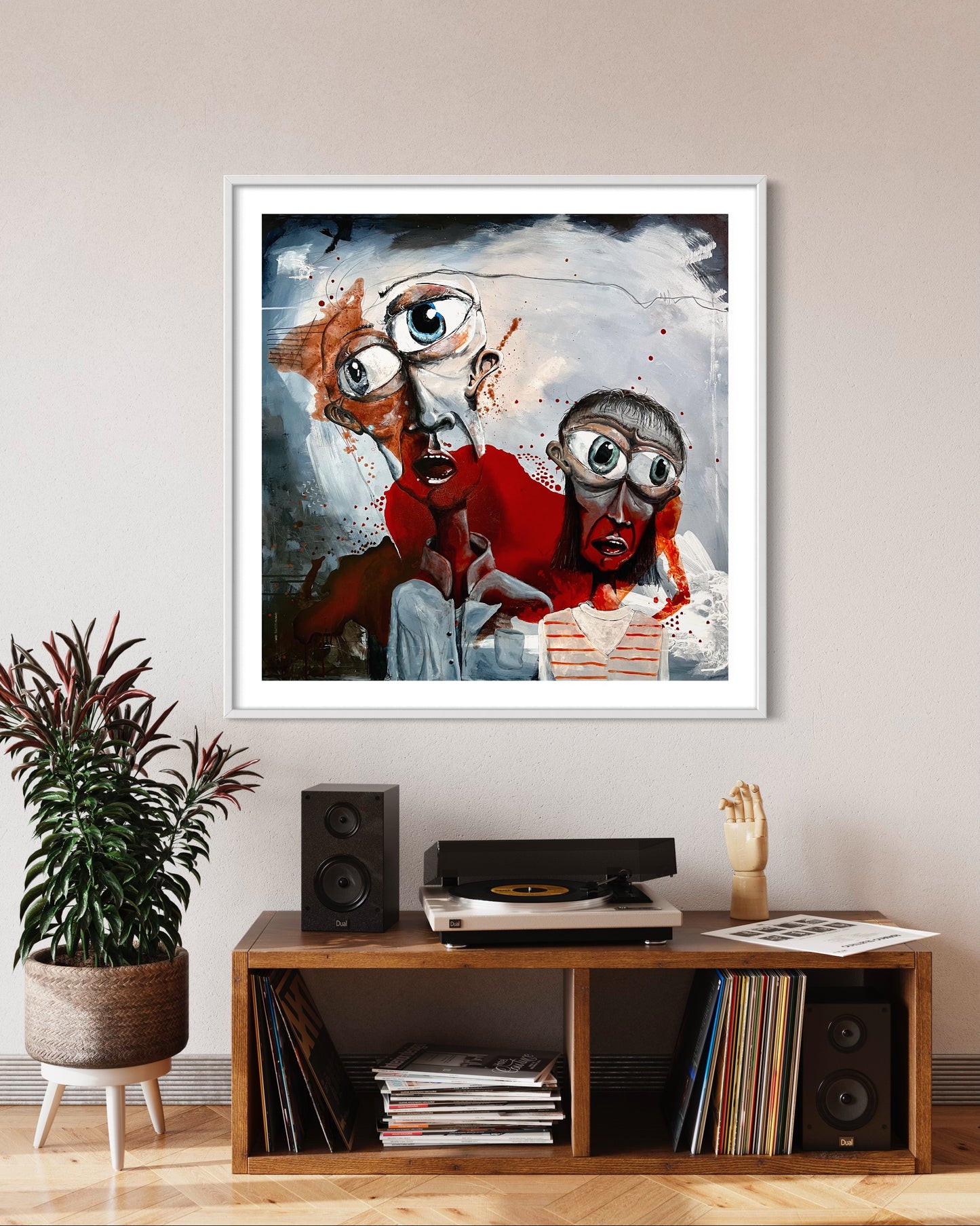 “The Joneses: At Least We Have Each Other. Right?” Giclee Print (36 x 36 in)