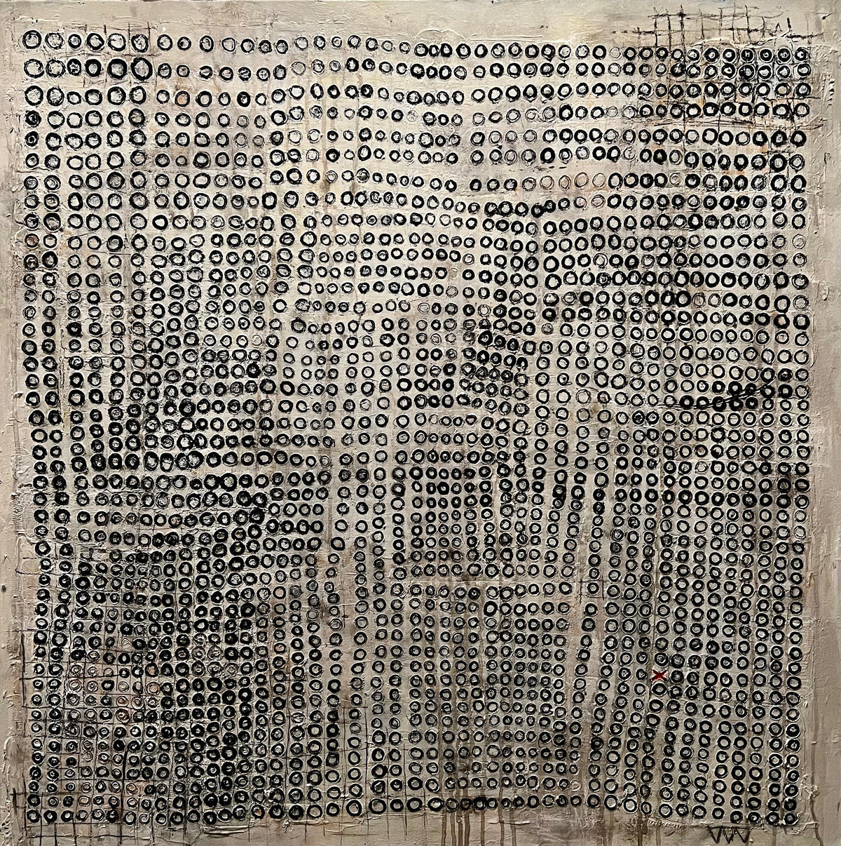 “A Day’s Worth of Minutes, or Something Similar" (36 x 36 in)