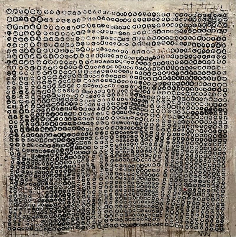 “A Day’s Worth of Minutes, or Something Similar" (36 x 36 in)