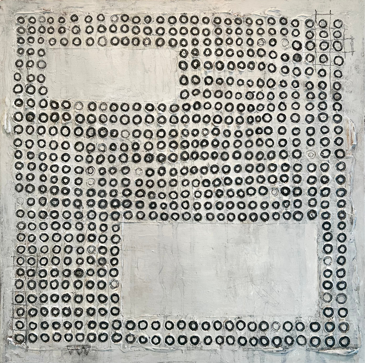 “Space and Netting and Time" (20 x 20 in)