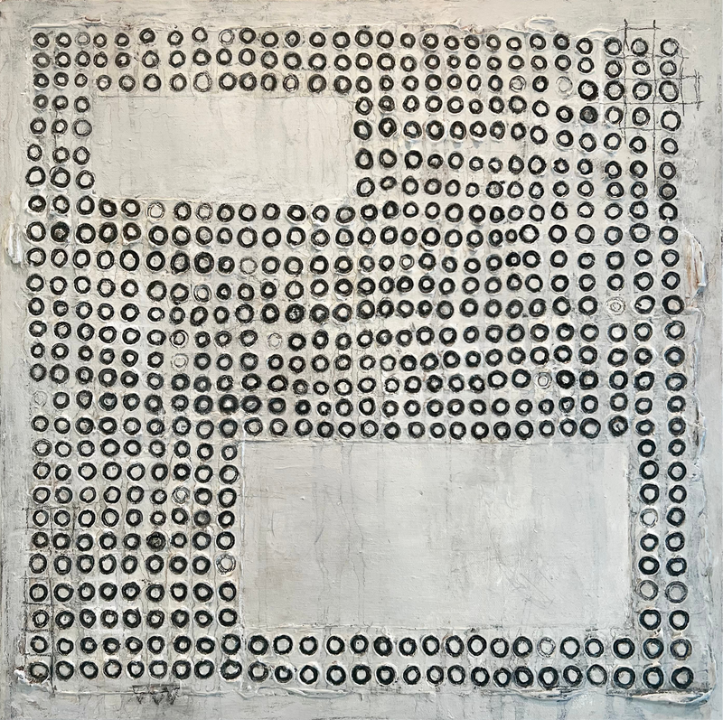 “Space and Netting and Time" (20 x 20 in)