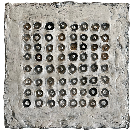 “Primitive Desert Pixels 2" (12 x 12 in)