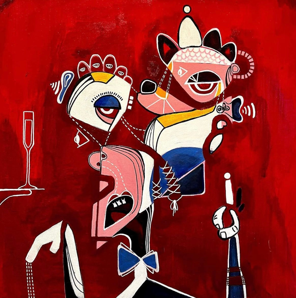 “Is He, You Know?" (24 x 24 in)