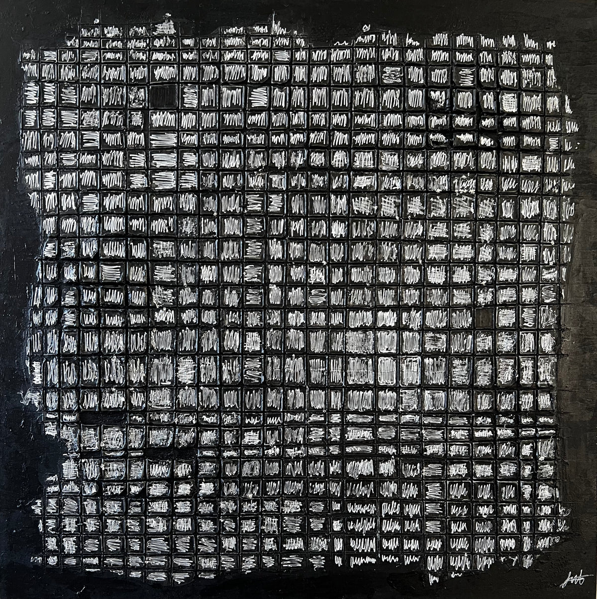 “Threadbare” (10 x 10 in)