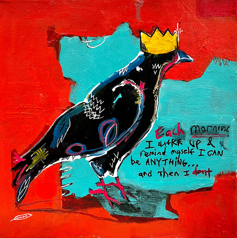 “Crow(n)” - (12 x 12 in)
