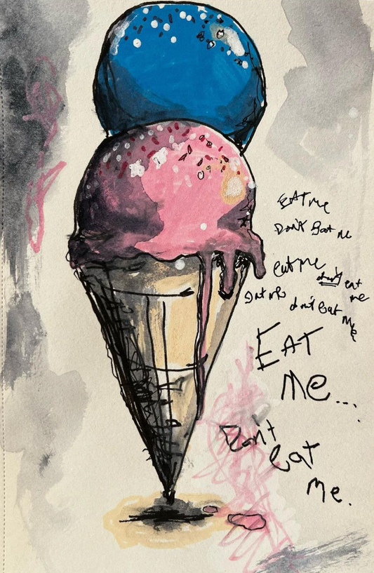 "Eat Me" (5.5 x 8.5 in)