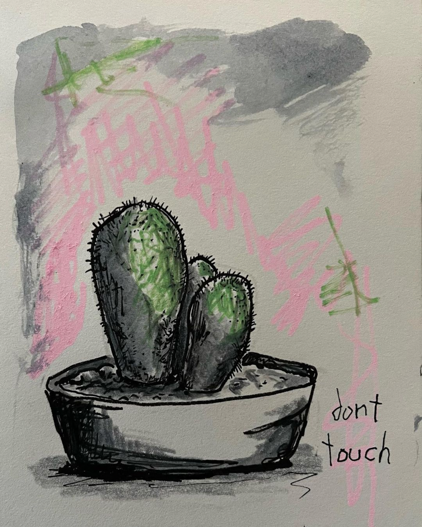 "Don't Touch" (5.5 x 8.5 in)