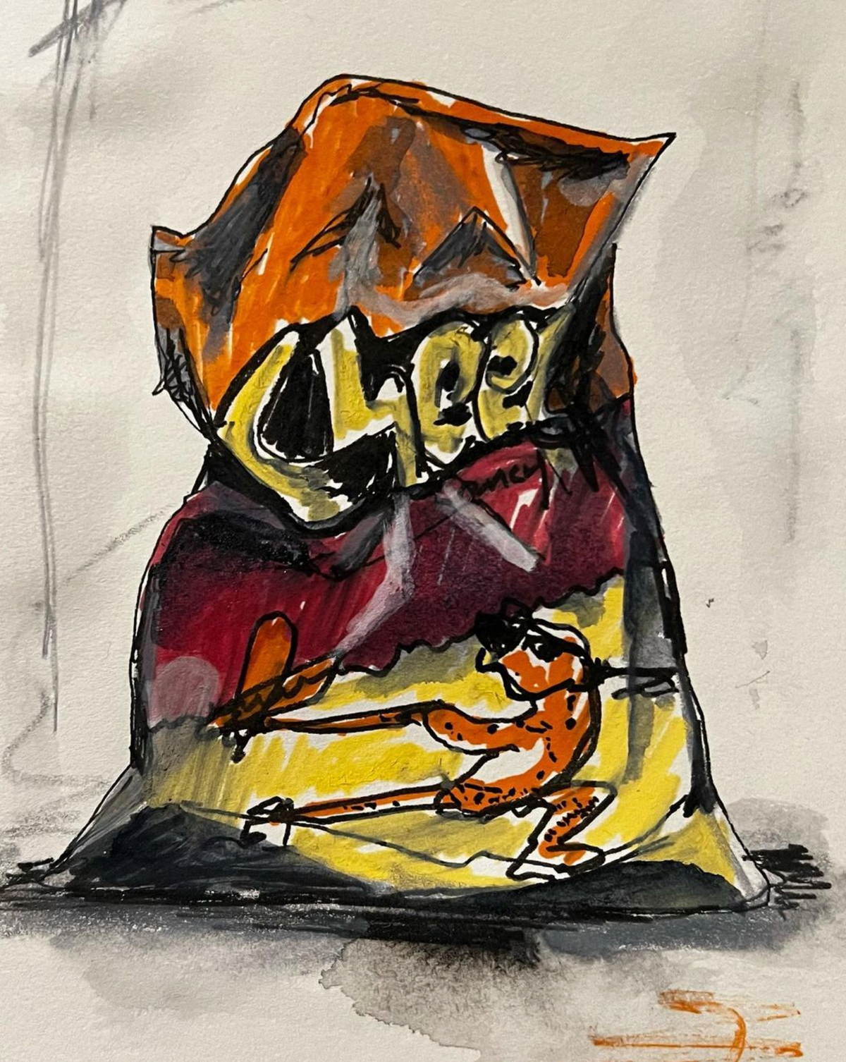 "Flamin' Hot" (5.5 x 8.5 in)