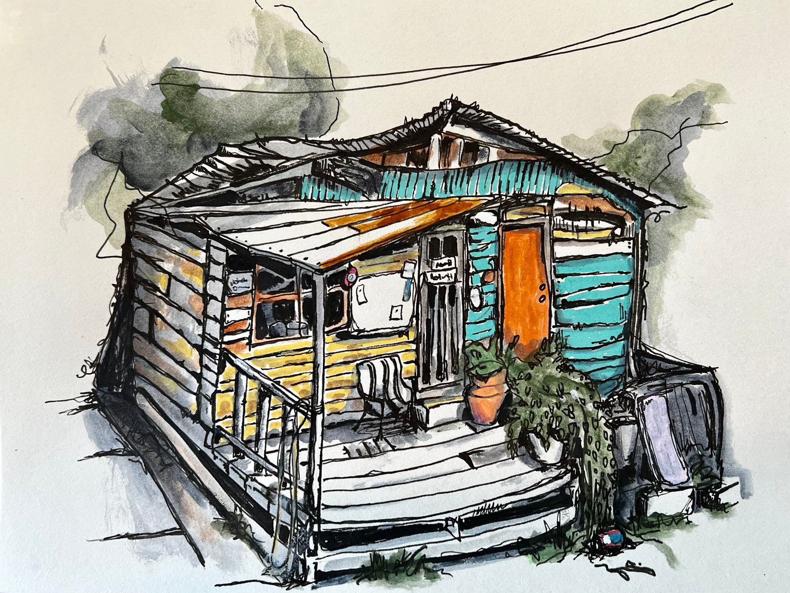“Imaginary ATX: Home Sweet Home" (9 x 12 in)