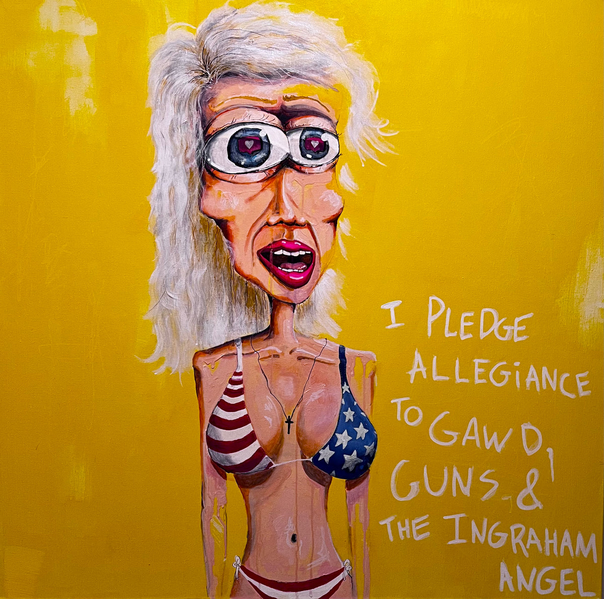 “Trisha: The Maneater” (36 x 36 in)