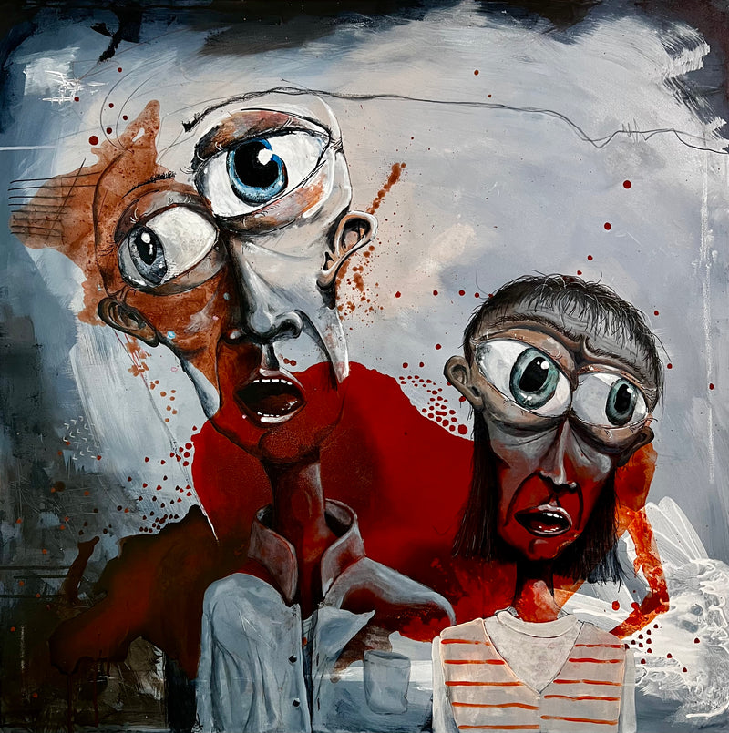 “The Joneses: At Least We Have Each Other. Right?” (36 x 36 in)